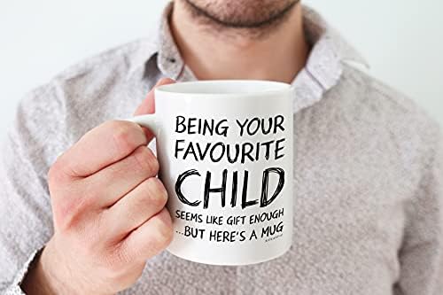 Best Mum & Dad Gifts - Being Your Favourite Child Mug - Funny Gag Gift for Christmas, Birthday, Valentines, Mothers Day Father's Day from Daughter Son Kids, Dishwasher Safe Coffee Mugs Tea Cup - Image 3