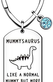 QMVMV Funny Mummy Gifts Mummysaurus Keyring from Daughter Son Birthday Christmas Thanksgiving Mothers Day Gifts for Mummy Mother Mama Mum
