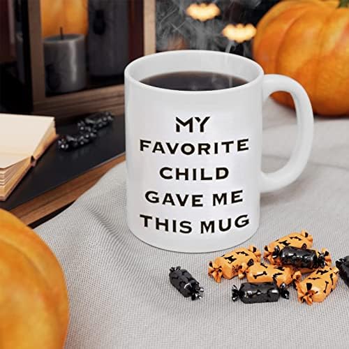 WJYTLON Mothers Day Gifts for Mum, Funny Coffee Mug Mothers Day Gifts from Daughter or Son, Novelty Coffee Mug for Mum, Presents for Mum- My Favourite Child Gave Me This Mug - 13oz - Image 7