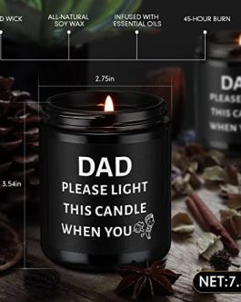 Dad Gifts from Daughter Son,Dad Birthday Gift,Fathers Day Birthday Gifts for Dad Step Dad Father in Law Him Bonus Dad Daddy,Funny Scented Candle Gifts for Men (Dad Gifts1)