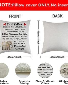 Tihnvk Cushion Cover Gifts For Mom From Daughter Son Birthday For Mom Pillow Cover Pillow Cases Cushion Cover Hug Pillow Cover To Mum Decorative Home Gifts