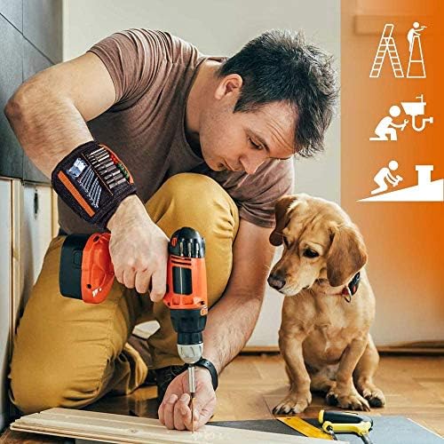 Valentines Gifts for Him Men Dad Magnetic Wristband - Cool Tools Gadgets for Men Personalised Gifts Birthday Presents Wrist Band Accessories Organiser Belt Holder Nails Bolts Screws - Image 6