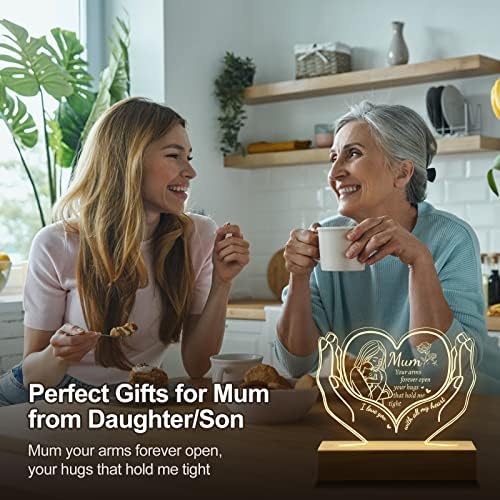 PRSTENLY Gifts for Mum from Daughter Son, Personalised LED Night Light Lamp Mum Gifts, Mum Birthday Gifts, Anniversary Mothers Day Mum Mummy Presents - Image 3