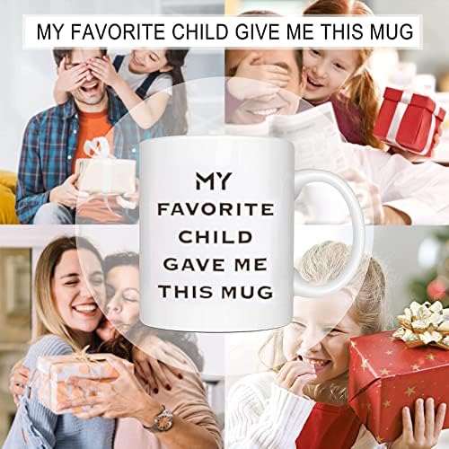 WJYTLON Mothers Day Gifts for Mum, Funny Coffee Mug Mothers Day Gifts from Daughter or Son, Novelty Coffee Mug for Mum, Presents for Mum- My Favourite Child Gave Me This Mug - 13oz - Image 6