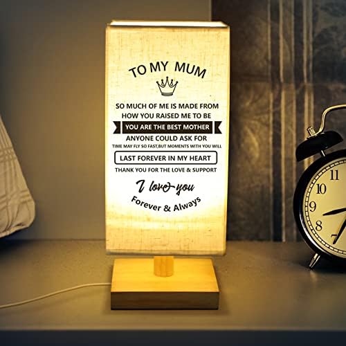 PRSTENLY Mum Birthday Gifts, Personalised Bedside Lamp with Warm Saying, Gifts for Mum on Her Birthday Christmas Anniversary Mothers Day, Mummy Presents from Daughter Son, 12*31CM - Image 7