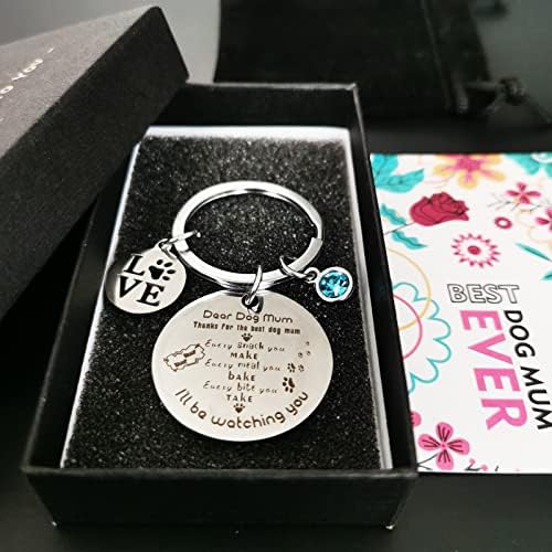 Dog Mum Gifts Cards for Women, Mother's Day Gifts from The Dog, Dog Mum Keyring Cards Present for Dog Lover Dog Owner Mum Mothers Day Birthday Christmas Gift with Gift Box - Image 7
