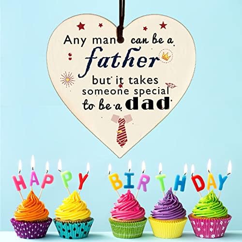 Fathers Birthday Gifts for Dad from Daughter, Dad Gifts Wooden Hanging Heart Plaque Gift for Dad Loving Thoughtful Present for Your Father, Father's Day Gifts - Image 5