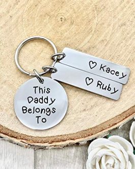 Gift for Daddy Personalised Fathers Day Keyring