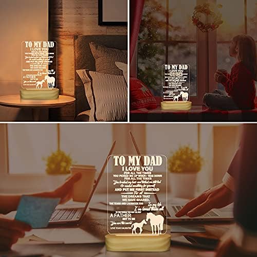 to My Dad Gifts from Daughter,3D Night Light I Love You Daddy LED Illusion Table Lamp for Men Father's Day Birthday Present (to My dad) - Image 4