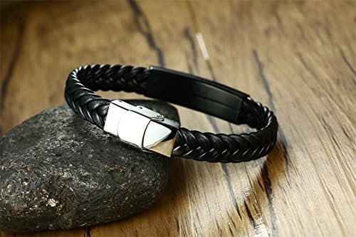 Daddy Engraved Leather Bracelets Stainless Steel Jewellery for Men Best Dad Ever Super DAD Father's Day Birthday Gift for Papa - Image 4