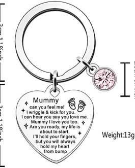 JETTOP Mummy to be Gifts Mum to Be Gifts New Mom Gifts First Mothers Day Present Keyring Love from Bump