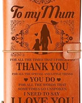 Mum Birthday Gifts -140 Pages Leather Journal Gifts for Mum Travel Diary Notebook Mothers Day Christmas Presents for Mum/Mummy from Daughter