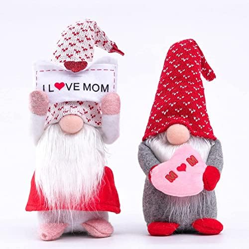 VORAE Mothers Day Gonk Ornament, Plush Valentines Gonk Handmade Gnome Dolls Mini Faceless Tomte Dwarf Elf Decoration for Mother's & Valentine's Day Gift (C) - Image 3