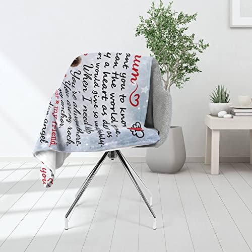 Funnli Flannel Letter Blanket 127*152CM Mum Gifts, Soft Throw Blanket Mummy Presents, Christmas Mothers Day Birthday Gifts for Mum from Daughter Son - Image 5