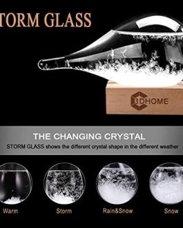 Valentines Day gifts for Him, Valentines Decorations Storm Glass, Weather Forecaster Weather Station Fashion Creative Office Desktop and Home Decor Water Drop Glass Bottle