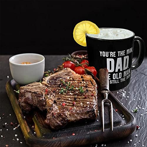 Gifts for Dad Father Day Gifts for Father,Funny Novelty Black Ceramic Coffee Mug Tea Cup-You're The Man, Dad:Birthday Gifts for Dad,Christmas Gifts for Dad from Son, Daughter, Kids - Image 8