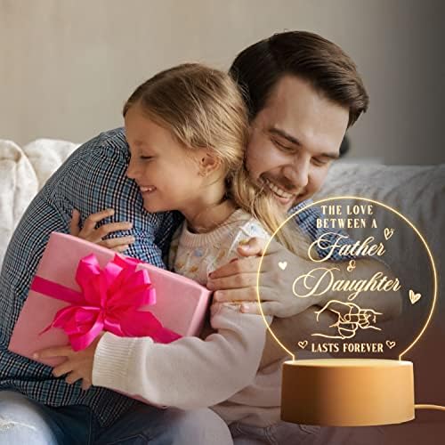Gifts for Dad, Dad Gifts from Daughter, Valentines Day Gifts for Dad, Birthday Gifts for Dad Acrylic Night Light, Father Daughter Gifts Idea, Father Gifts from Daughter, Gifts for Father in Law - Image 2