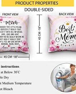 Kies HOME®(Double-Sided) Gifts for Mum Birthday Gifts for Mum from Daughter Cushion Covers 18×18 Inch Mum To Be Gifts Mum Gifts from Son Happy Birthday Mummy Gifts Gift Ideas for Mums Gift Populer