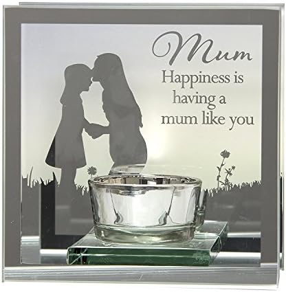 Mum 'Happiness is having a mum like you' Reflections from the Heart Mirrored Tea Light 61570
