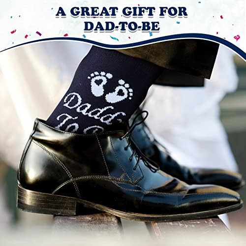 Satinior Daddy to Be Socks Dad to Be Plaque Daddy to Be Sign Expecting Dad Gift Baby Son Daughter Plaque Kids' and Baby Wall Plaques Father's Day Gift Wood Heart ,M,SATINIOR-Chaussettes-24 - Image 6