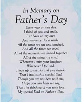 Widdle Celebrations In Memory on Father’s Day Waterproof Graveside Memorial Card – TY193