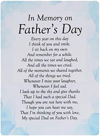 Widdle Celebrations In Memory on Father's Day Waterproof Graveside Memorial Card - TY193