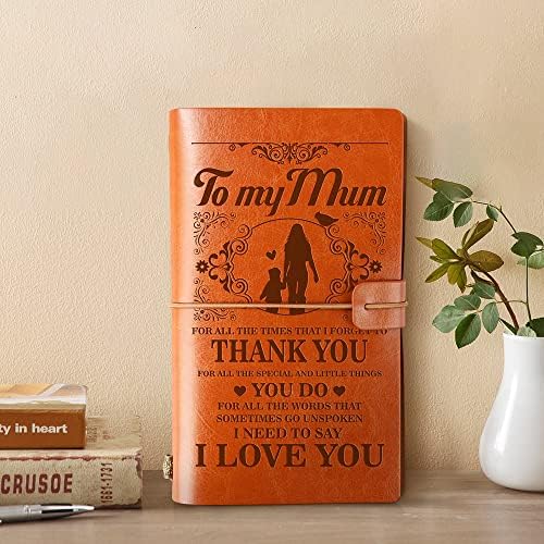 Mum Birthday Gifts -140 Pages Leather Journal Gifts for Mum Travel Diary Notebook Mothers Day Christmas Presents for Mum/Mummy from Daughter - Image 3