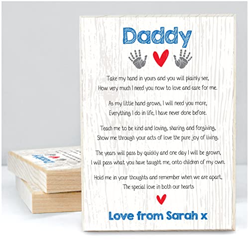 PERSONALISED Daddy Gifts from Little Boy Little Girl Son Daughter - Gifts for Daddy, Dad, Grandad, Uncle, Him - Birthday, Christmas Gifts for Daddy - 1st First Fathers Day Gifts for Him - Image 5