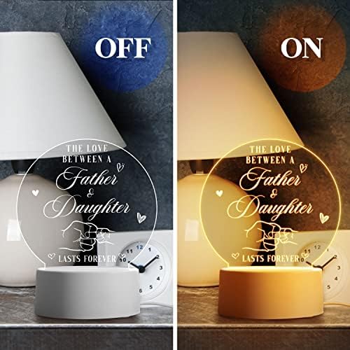 Gifts for Dad, Dad Gifts from Daughter, Valentines Day Gifts for Dad, Birthday Gifts for Dad Acrylic Night Light, Father Daughter Gifts Idea, Father Gifts from Daughter, Gifts for Father in Law - Image 8
