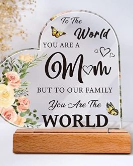 Mothers Day Gifts for Mum, Mother Plaque with Stand Gifts – Best Mum Gifts from Daughter Son, Mum Birthday Gifts, Mum to Be Gifts, New Mum Gifts, Ideal Mothering Day Presents for Mum Stepmum Grandma