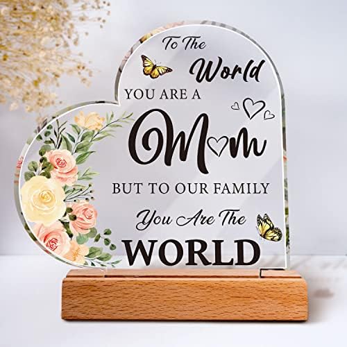 Mothers Day Gifts for Mum, Mother Plaque with Stand Gifts - Best Mum Gifts from Daughter Son, Mum Birthday Gifts, Mum to Be Gifts, New Mum Gifts, Ideal Mothering Day Presents for Mum Stepmum Grandma