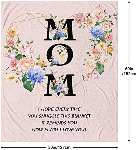IFTYUG Gifts for Mothers Day, Flannel Letter Mum Blanket 130*150cm Mom Gifts from Daughter/Son, Birthday Gifts for Mom Throw Blanket, Unique Mom Gift, Gifts for Mom Who Have Everything - Image 2