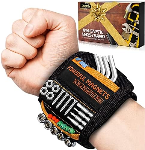 Valentines Gifts for Him Men Dad Magnetic Wristband - Cool Tools Gadgets for Men Personalised Gifts Birthday Presents Wrist Band Accessories Organiser Belt Holder Nails Bolts Screws
