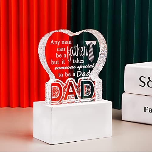 Crystal Birthday Gift for Dad,Presents for Daddy Father's Day Gifts from Daughter, Paperweight with DAD Letters - Image 5