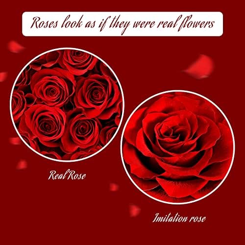 PQSWATER Handmade Real Roses Jewellery Box Silver Necklace Anniversary Valentine's Day Mother's Day Christmas Love of a Lifetime Gift of Roses for Women - Image 5
