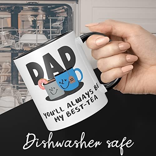 Dad Mug, Funny Dad Birthday Mug, from Son, Daughter, Funny Best Dad Mug, Daddy You'll Always Be My Best-Tea Fathers Mug Day - Image 4