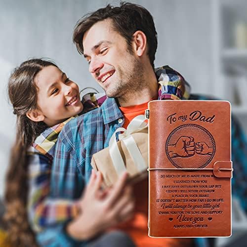 Dad Gifts from Daughter, Leather Journal Birthday Gifts for Dad from Daughter, OMNIQI Travel Journal Notebook 50th 60th 70th Birthday Presents for Daddy - Image 5
