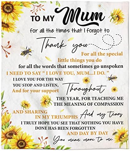 Niyewsor for Mum, Mum Gifts from Daughter Son, Mum Birthday Gifts, Flannel Fluffy Blanket Presents for Mum, Thanksgiving for Mum Mummy - Image 6