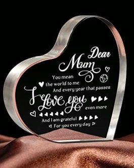 Mother Day Birthday Gifts for Mum,Mum Birthday Gifts, Best Mum Gift from Daughter or Son, Unique Mum/Mummy Gifts Idea for Mothers Day Present, Personalised Paperweight Plaque Keepsake Present for Mum