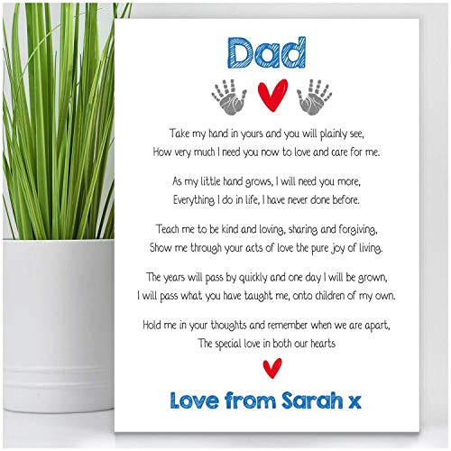 PERSONALISED Daddy Gifts from Little Boy Little Girl Son Daughter - Gifts for Daddy, Dad, Grandad, Uncle, Him - Birthday, Christmas Gifts for Daddy - 1st First Fathers Day Gifts for Him - Image 3