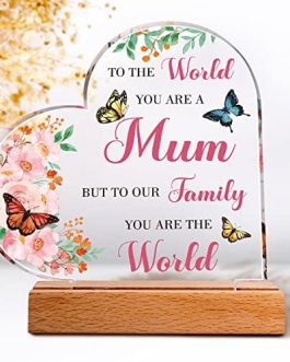 Mothers Day Gifts from Daughter Son, Gifts for Mum, Mum Birthday Gifts – Engraved Plaque Gift with Beautiful Phrases, Valentines Thanksgiving Mummy Gifts, Gifts for Stepmum, Mother in Law, Grandma