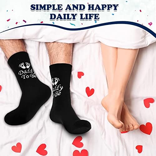 Satinior Daddy to Be Socks Dad to Be Plaque Daddy to Be Sign Expecting Dad Gift Baby Son Daughter Plaque Kids' and Baby Wall Plaques Father's Day Gift Wood Heart ,M,SATINIOR-Chaussettes-24 - Image 7