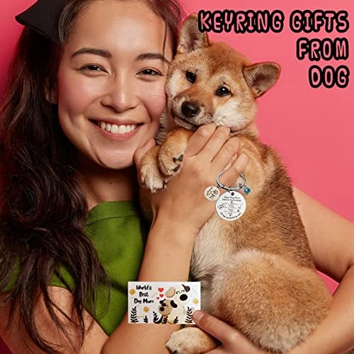 Dog Mum Gifts Cards for Women, Mother's Day Gifts from The Dog, Dog Mum Keyring Cards Present for Dog Lover Dog Owner Mum Mothers Day Birthday Christmas Gift with Gift Box - Image 2