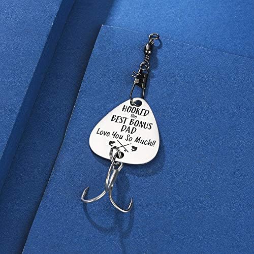 CJ&M Bonus Dad Fathers Day Gift - Hooked The Best Bonus Dad Fishing Lure - Fathers Day Gift for Step Dad Gift Idea Bonus Dad Gift from Son,Fishing Lure Gift for Step Dad - Image 3