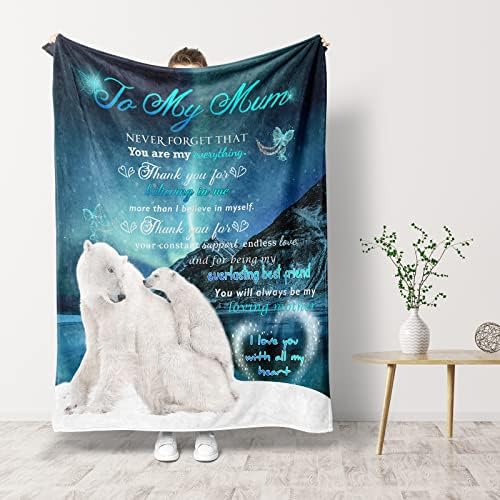 Welsky Gifts for Mum - To My Mum Engraved Fleece Blanket-Mum Birthday Gifts Christmas Mothers Day Presents for Mum/Mummy from Daughter Son - Image 3