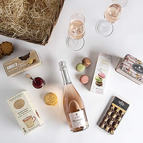 Celebration Prosecco Gift Set - Exclusive Mothers Day Hamper for Women with Elegant Biscuits, Premium English Tea, French Macarons & More | Indulgent Prosecco Hamper for Couples By Clearwater Gift - Image 5