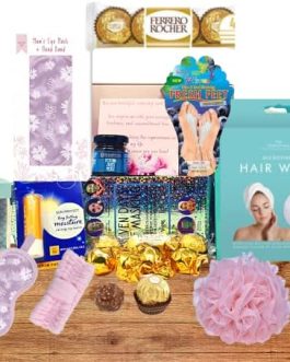 Mothers Day Gifts for Mum Pink Box – Spa Gift Set – Pamper Gifts for Women with Bath Sets – Hand Cream Gift Set – Face Mask – Heart Chocolate – Mum Gifts from Daughter, Son – Mothers Day Hamper