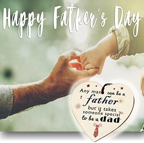 Fathers Birthday Gifts for Dad from Daughter, Dad Gifts Wooden Hanging Heart Plaque Gift for Dad Loving Thoughtful Present for Your Father, Father's Day Gifts - Image 3