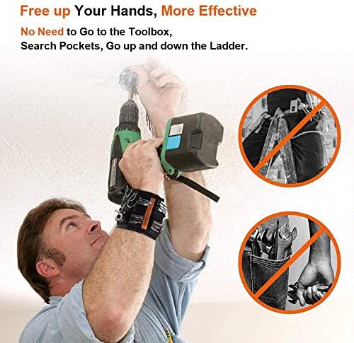 Valentines Gifts for Him Men Dad Magnetic Wristband - Cool Tools Gadgets for Men Personalised Gifts Birthday Presents Wrist Band Accessories Organiser Belt Holder Nails Bolts Screws - Image 5