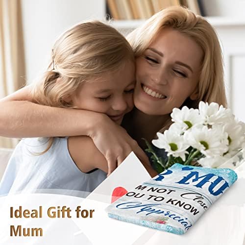 Niyewsor Mothers Day for Mum from Daughter, Mum Birthday Gifts Flannel Blanket, Mum Blanket Gifts Presents for Mummy on Christmas Mother's Day Birthday Thanksgiving - Image 3